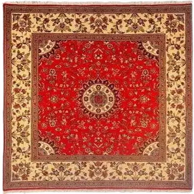 Persian Yazd Rug 6'5" x 6'5" zandirugs